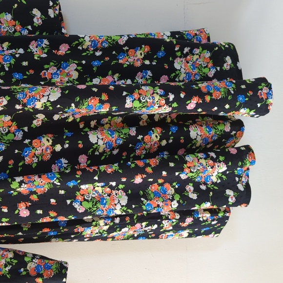 Boden Crew Neck Fit-and-Flare Dress Black, Wild Cluster - Picture 9 of 16